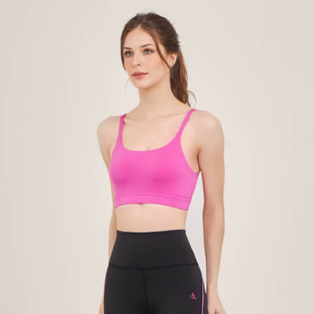 สปอร์ตบราสายเดี่ยว D&P Sport DP-7709 ไซส์ M สีชมพูเข้ม_0