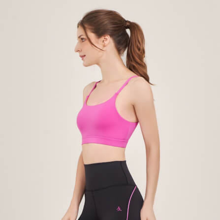 สปอร์ตบราสายเดี่ยว D&P Sport DP-7709 ไซส์ M สีชมพูเข้ม_2