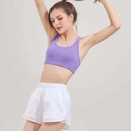 กางเกงขาสั้นมีซับใน D&P Sport DP-3267 ไซส์ M สีขาว_2