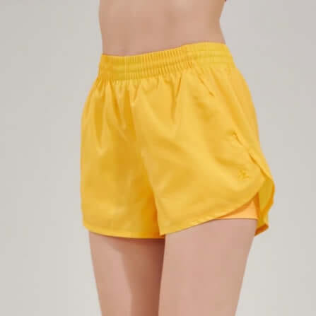 กางเกงขาสั้นมีซับใน D&P Sport DP-3267 ไซส์ M สีเหลือง_4