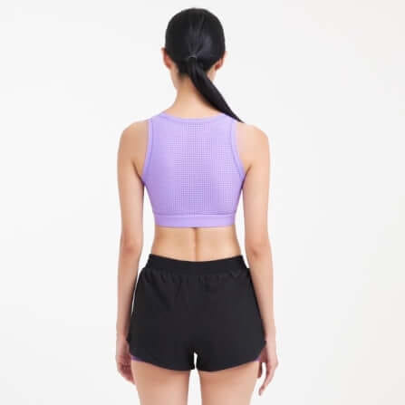 กางเกงขาสั้นมีซับใน D&P Sport DP-3255 ไซส์ M สีดำ/ม่วง_4
