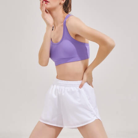 กางเกงขาสั้นมีซับใน D&P Sport DP-3267 ไซส์ M สีขาว_5