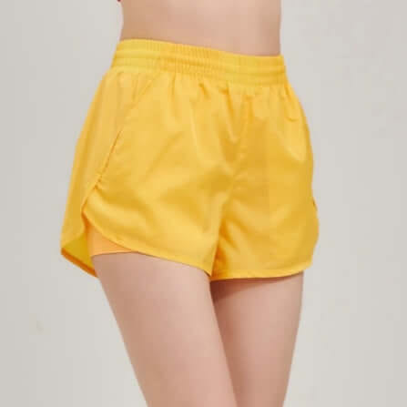 กางเกงขาสั้นมีซับใน D&P Sport DP-3267 ไซส์ M สีเหลือง_5