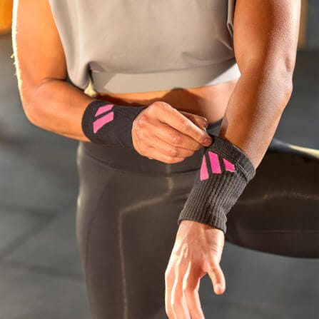 สายรัดข้อมือ ADIDAS 12 ซม. ADST-13403PK สีชมพู/ดำ 1 คู่_5