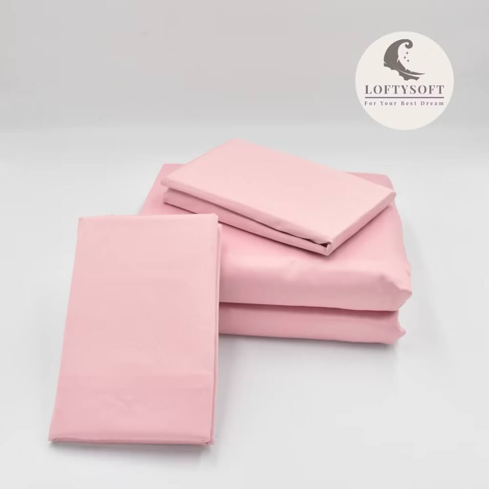 ชุดผ้าปูที่นอน 3.5 ฟุต 3 ชิ้น LOFTYSOFT Elegance Collection - Rose Pink SET C