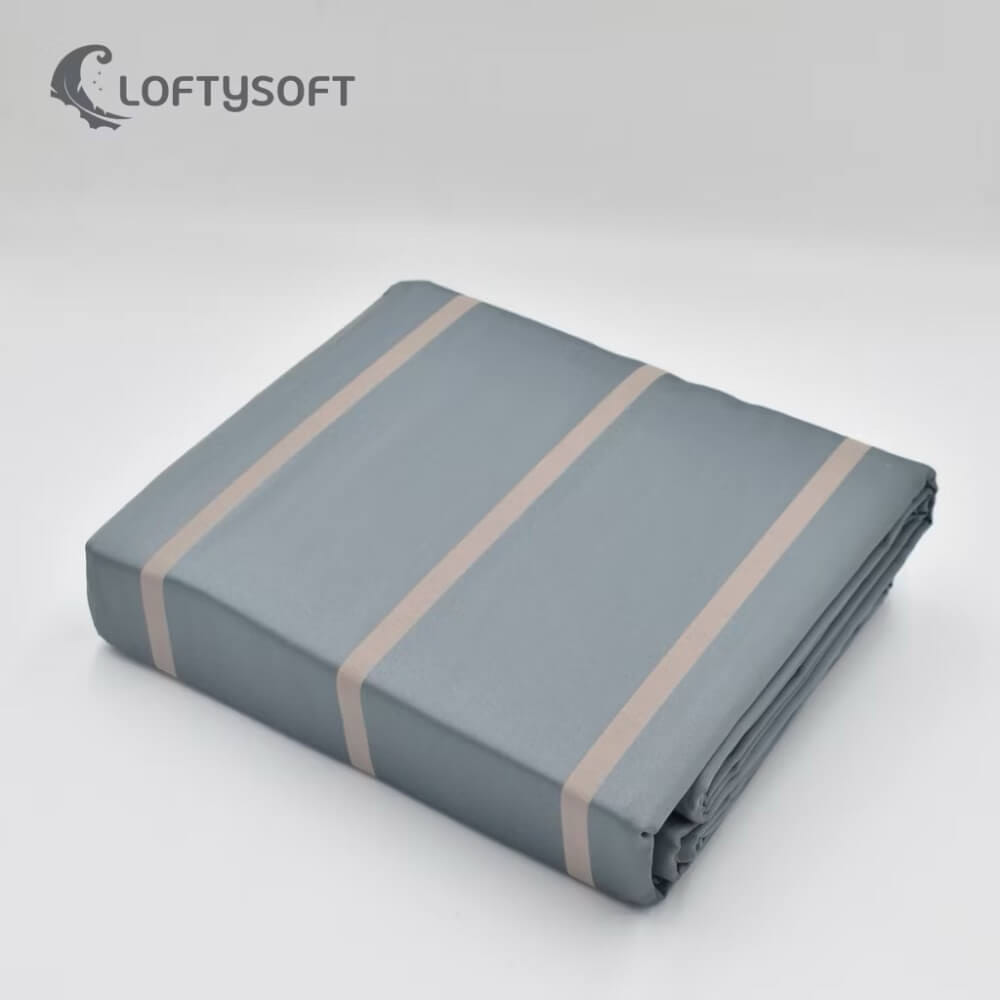 ชุดผ้าปูที่นอน 6 ฟุต 4 ชิ้น LOFTYSOFT Charisma Collection - Morning Grey SET C