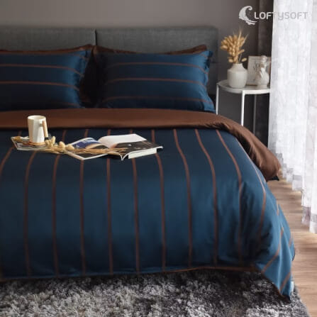 ชุดผ้าปูที่นอน 3.5 ฟุต 2 ชิ้น LOFTYSOFT Charisma Collection - Royal Blue SET A_0