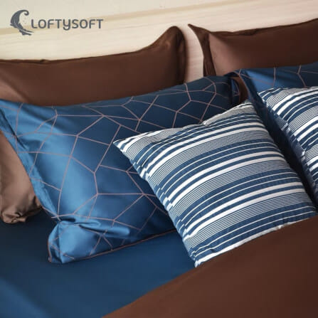 ชุดผ้าปูที่นอน 3.5 ฟุต 2 ชิ้น LOFTYSOFT Crystal Collection - Royal Blue SET A_2