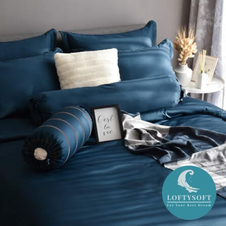 ชุดผ้าปูที่นอน 3.5 ฟุต 3 ชิ้น LOFTYSOFT Elegance Collection - Royal Blue SET C_3
