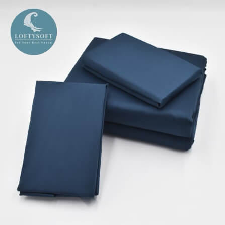 ชุดผ้าปูที่นอน 3.5 ฟุต 3 ชิ้น LOFTYSOFT Elegance Collection - Royal Blue SET C_8
