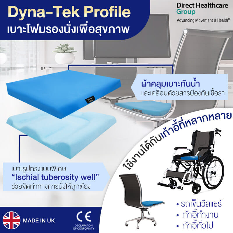 เบาะรองนั่งกันแผลกดทับ ALLWELL รุ่น DYNA-TEK PROFILE สีฟ้า_1