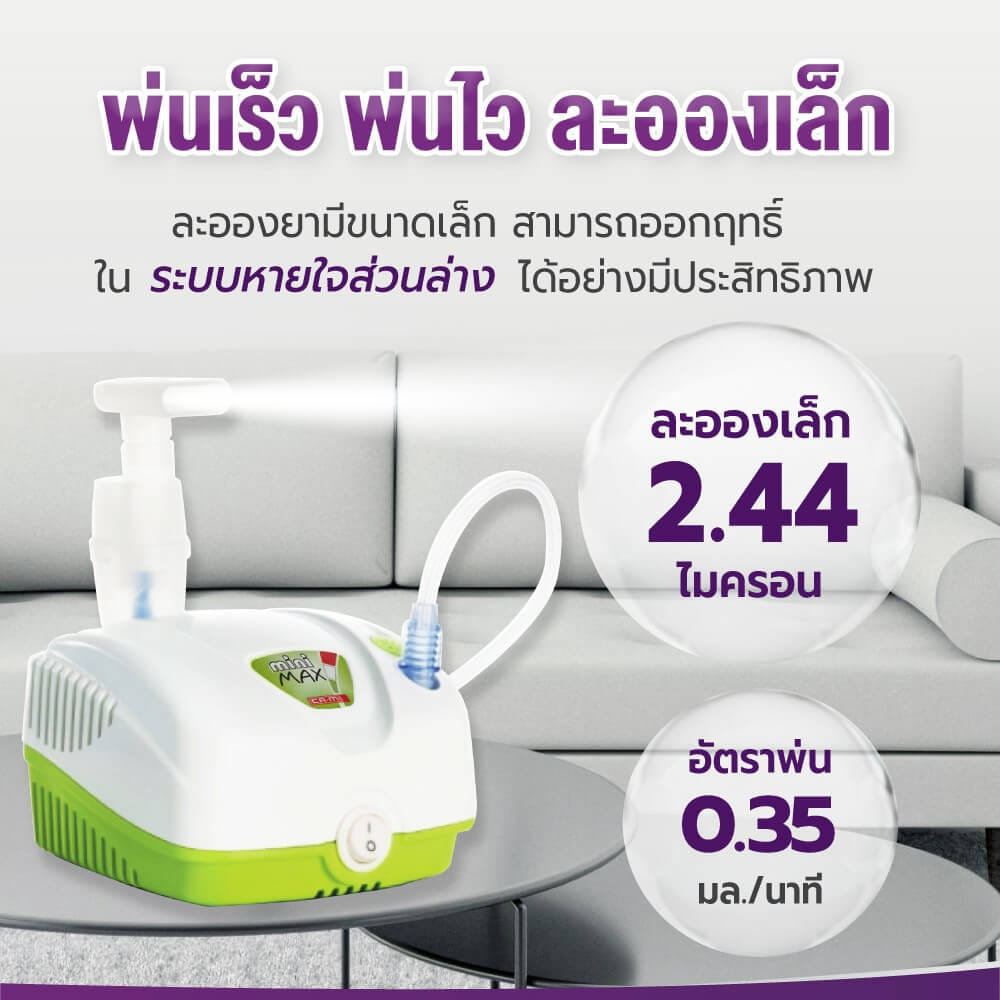  เครื่องพ่นละอองยา ALLWELL MINIMAX สีขาว-เขียว นำเข้าจากประเทศอิตาลี_3