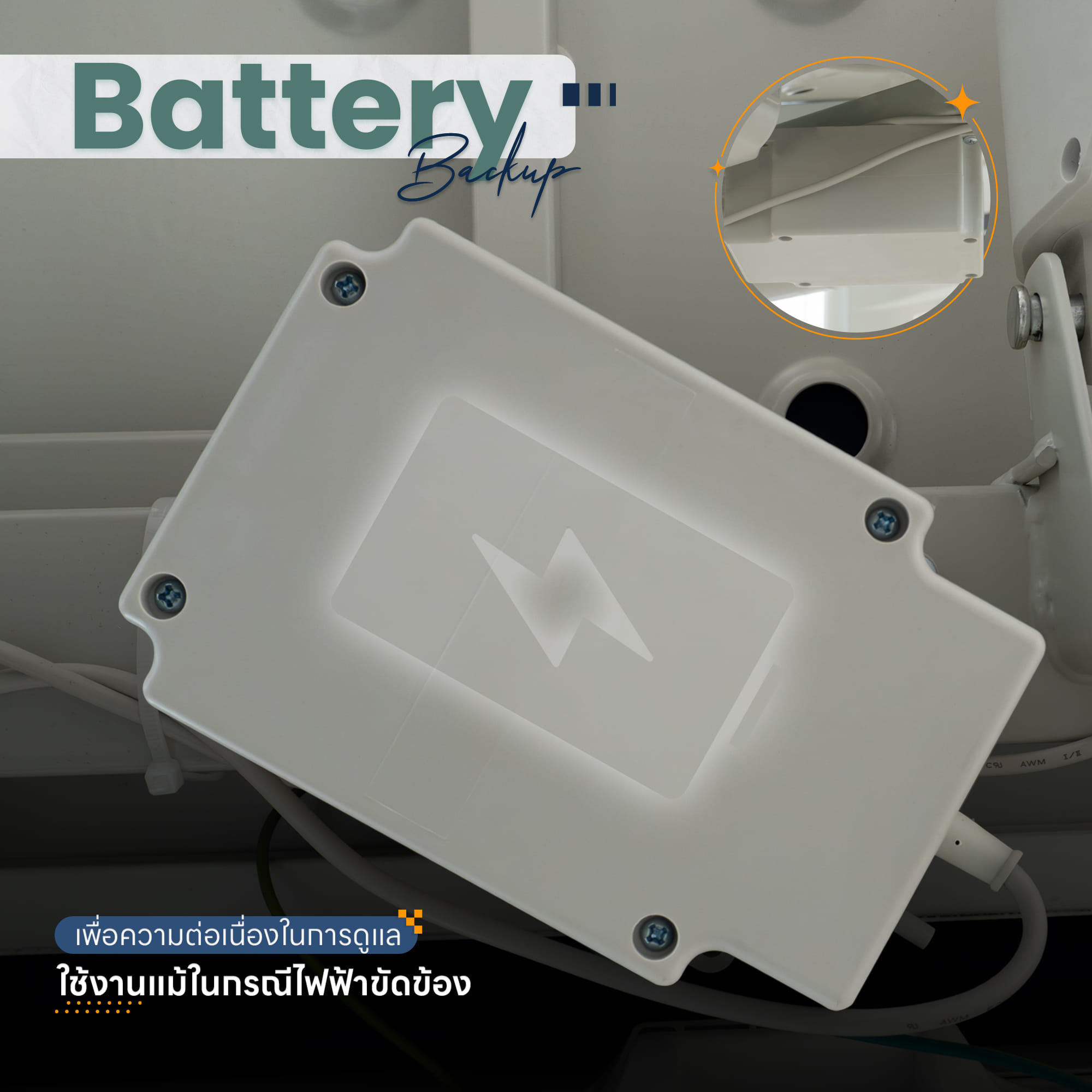 เตียงผู้ป่วยปรับไฟฟ้า 3 ฟังก์ชัน EAZYCARE รุ่น MEDIFLEX ราวปีกนก_2