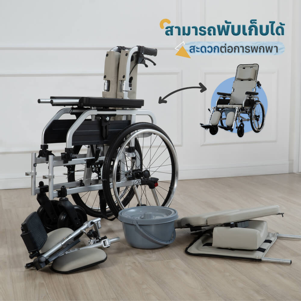 รถเข็นวีลแชร์ EAZYCARE รุ่น MANUAL RECLINING WHEELCHAIR ปรับเอน-นอน_6