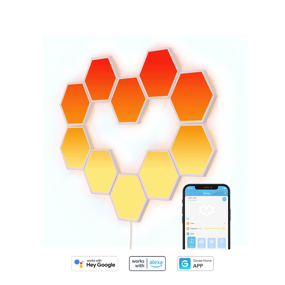 แผ่นไฟติดผนัง GOVEE GLIDE HEXA 36 วัตต์ จำนวน 10 แผง_0
