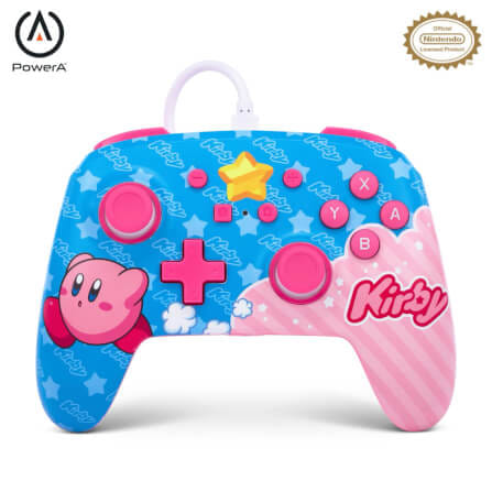 คอนโทรลเลอร์ POWERA ENHANCED (มีสาย) ลาย KIRBY สีน้ำเงิน/ชมพู สำหรับ NINTENDO SWITCH_1