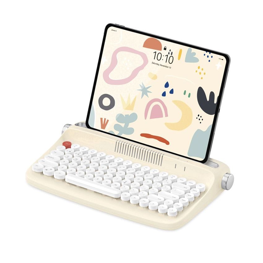คีบอร์ด ACTTO Retro Bluetooth Keyboard สีครีม_0