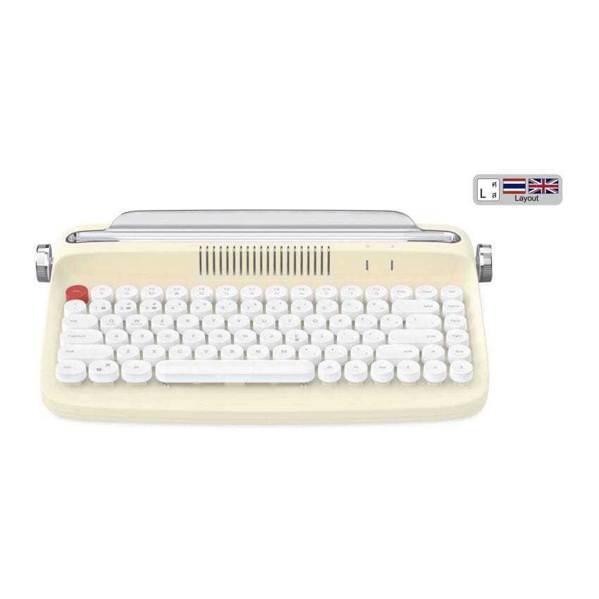 คีบอร์ด ACTTO Retro Bluetooth Keyboard สีครีม_1