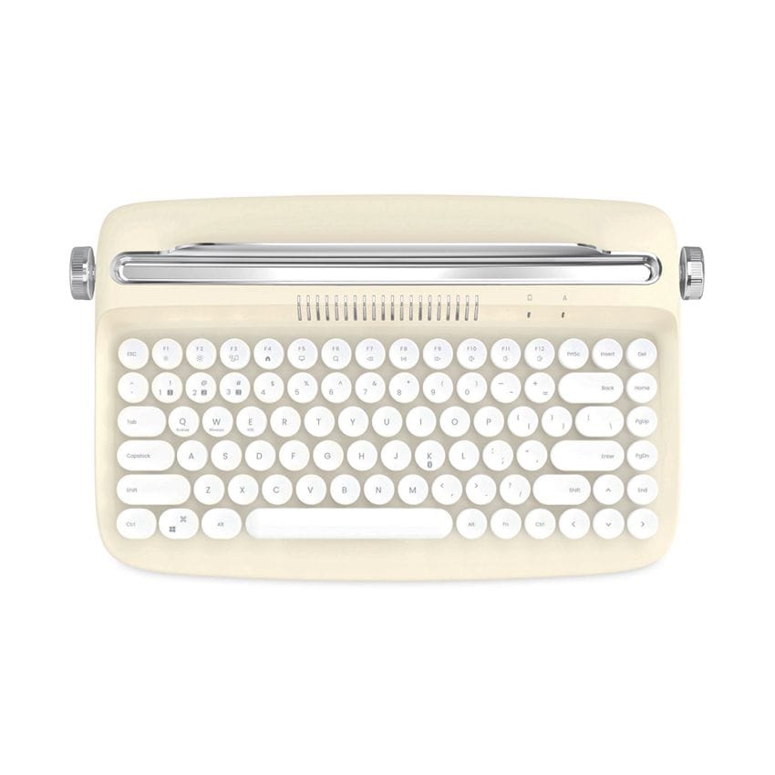 คีบอร์ด ACTTO Retro Bluetooth Keyboard สีครีม_3