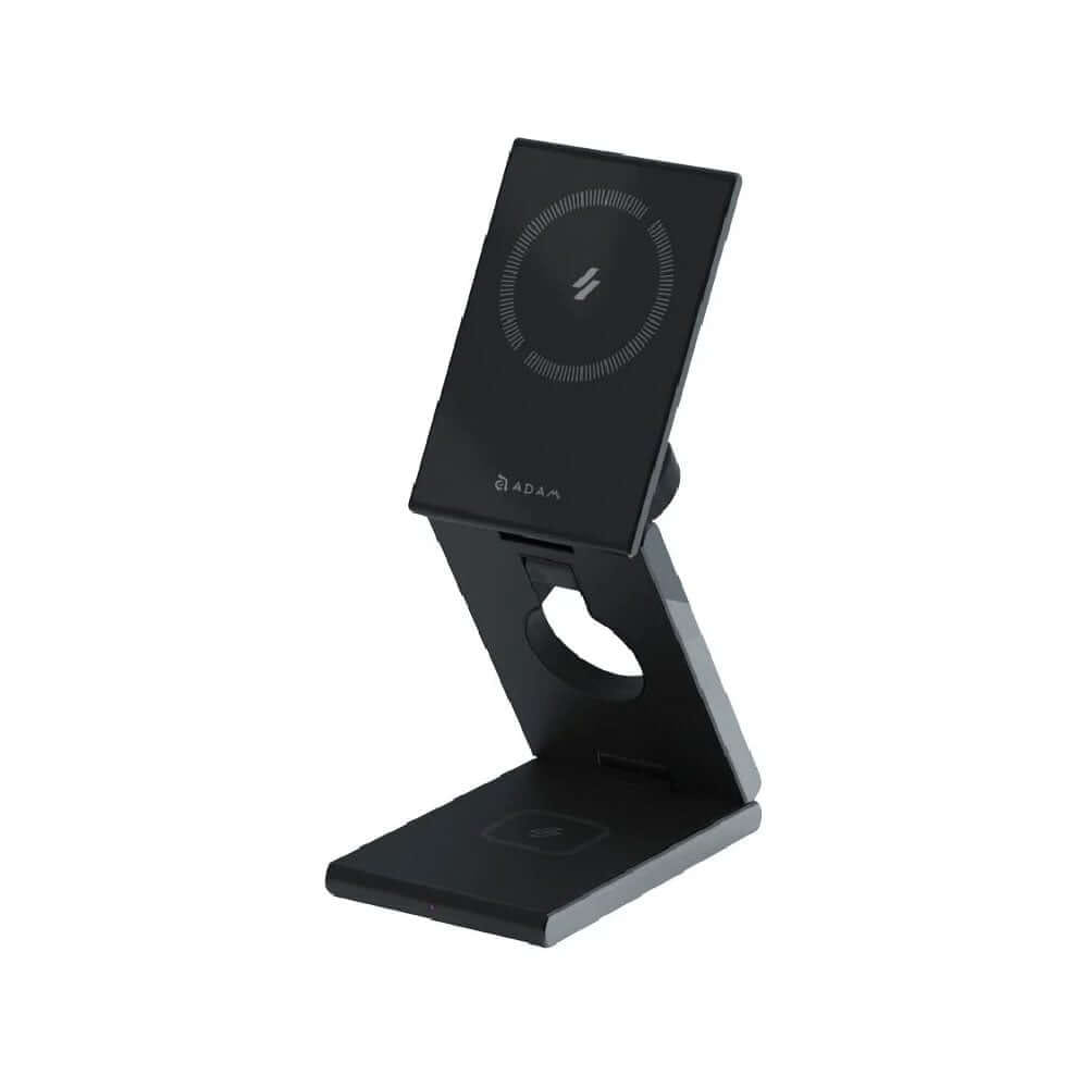 แท่นชาร์จไร้สาย Adam Elements Mag Z Magnetic 3-in-1 Foldable Travel Charging Station สีดำ
