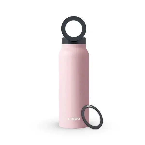 ขวดน้ำ Ringo Bottle with Magnetic Phone Mount Lid ขนาด 710 มิลลิลิตร สีชมพู