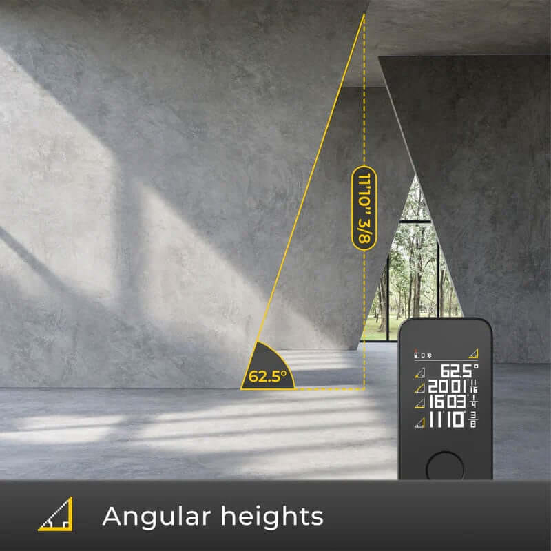 เครื่องวัดระยะ เลเซอร์วัดระยะทางและขนาด HOTO Smart Laser Measure Pro Black