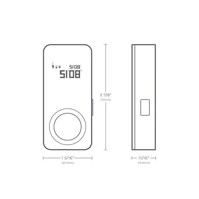 เครื่องวัดระยะ เลเซอร์วัดระยะทางและขนาด HOTO Smart Laser Measure สีดำ
