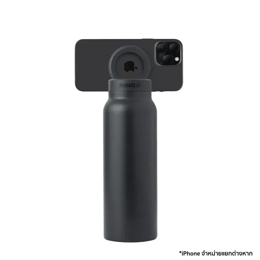 ขวดน้ำ Ringo Bottle with Magnetic Phone Mount Lid ขนาด 710 มิลลิลิตร สีดำ