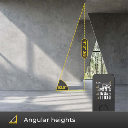 เครื่องวัดระยะ เลเซอร์วัดระยะทางและขนาด HOTO Smart Laser Measure Pro Black_1