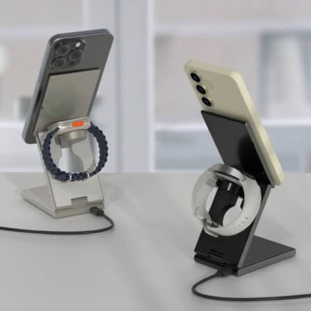แท่นชาร์จไร้สาย Adam Elements Mag Z Magnetic 3-in-1 Foldable Travel Charging Station สีดำ_4