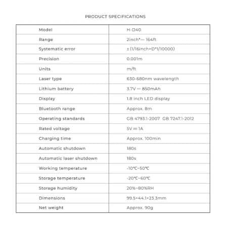 เครื่องวัดระยะ เลเซอร์วัดระยะทางและขนาด HOTO Smart Laser Measure Pro Black_7