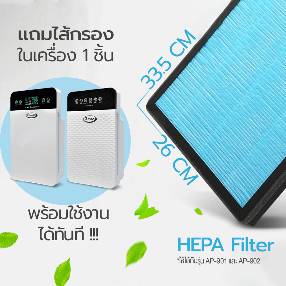 เครื่องฟอกอากาศ GMAX AP-902 35ตารางเมตร