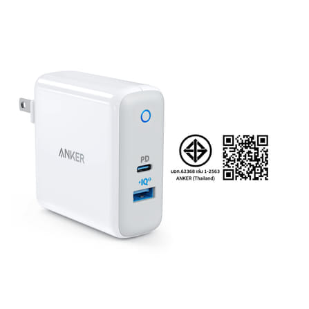 หัวชาร์จ 2 พอร์ต Anker - AK65 PowerPort II PD (30W USB-C + 19.5W USB-A) _10