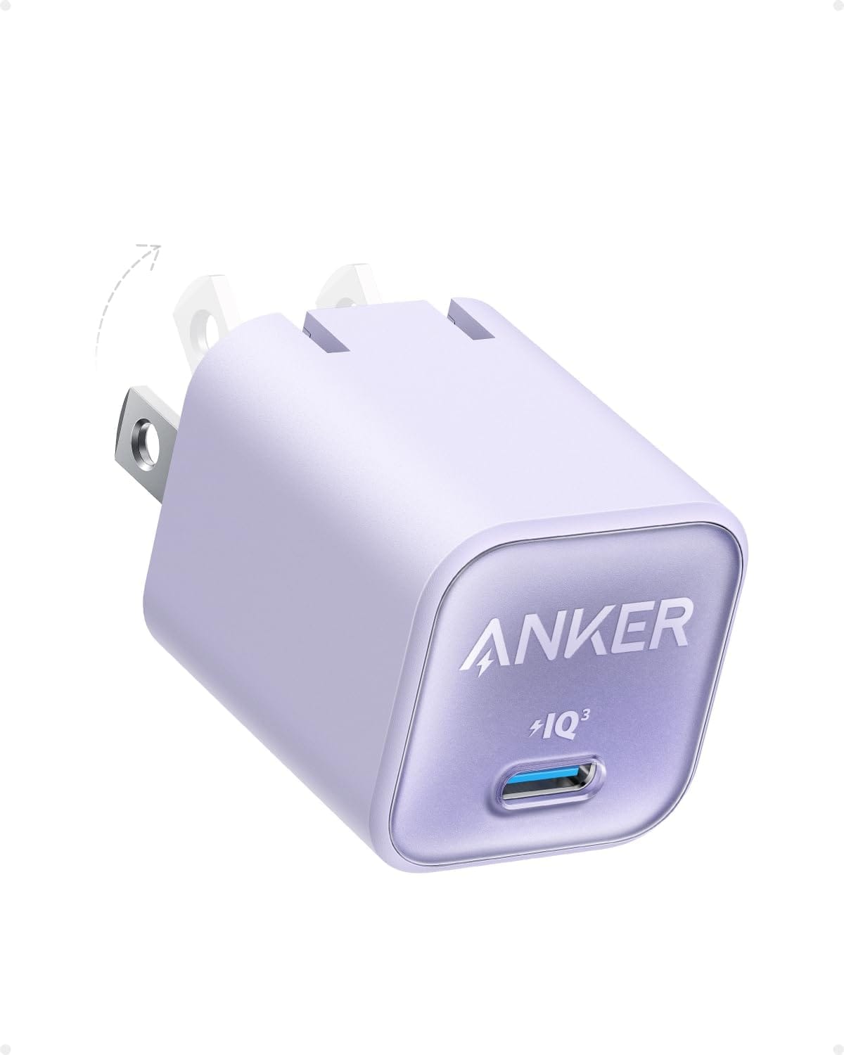 หัวชาร์จเร็ว 30W USB-C Anker 511 (Nano3) รองรับ 25W PPS สีม่วง - AK350_0