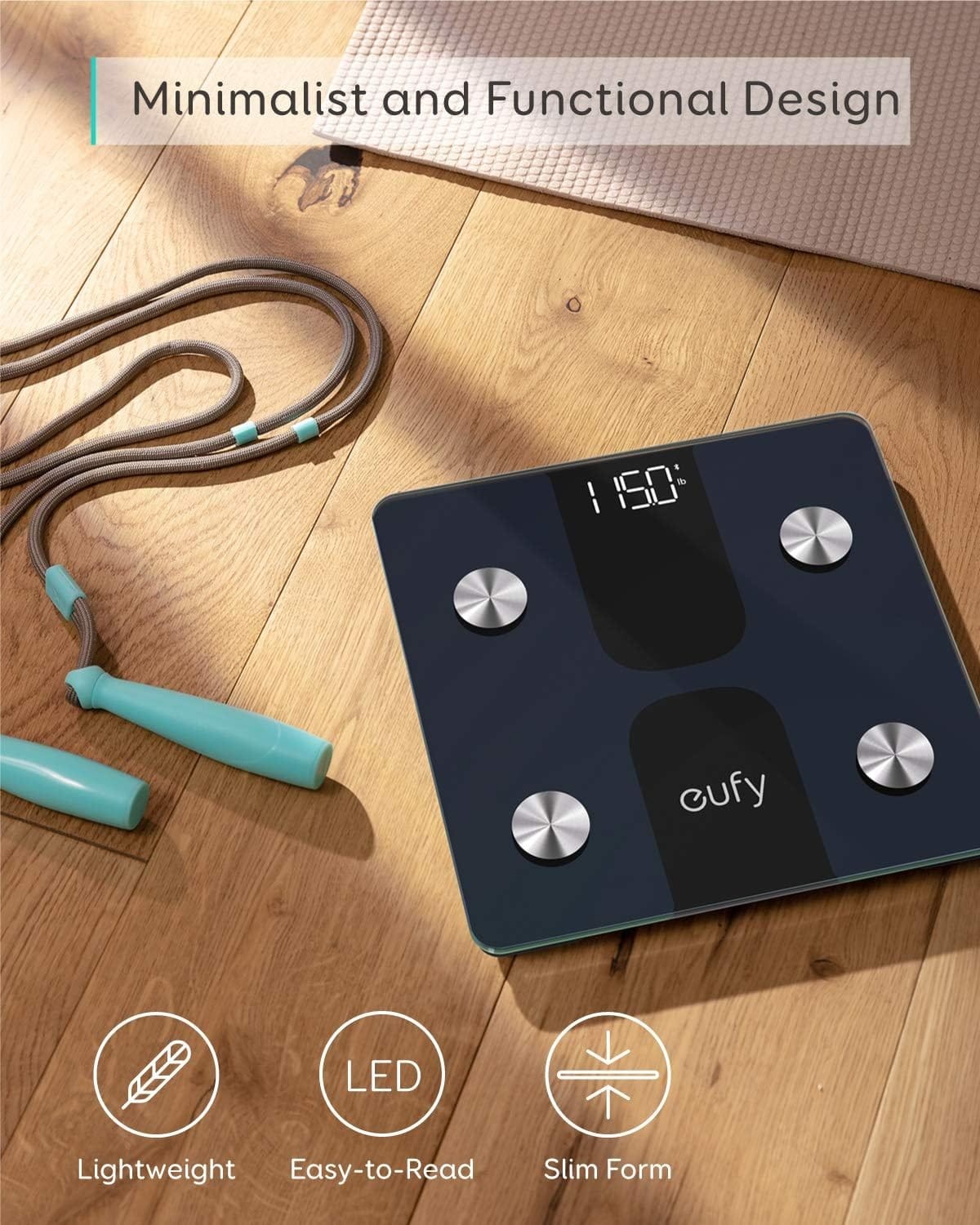 เครื่องชั่งน้ำหนักวัดไขมัน Eufy Smart Scale C1 วัดค่าสุขภาพ 12รายการ - AK174_1