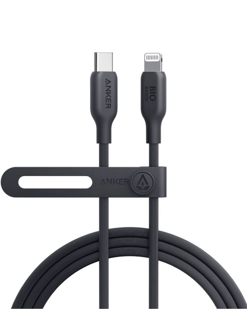 สายชาร์จเร็ว iPhone USB-C to Lightning (Anker 542 Bio-Based) ยาว 180cm สีดำ - AK383