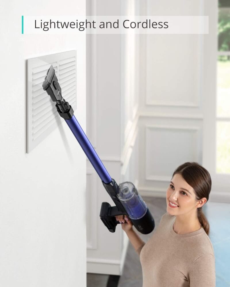 เครื่องดูดฝุ่นไร้สายแบบด้ามจับ Eufy HomeVac S11 Go 120AW แบตเตอรี่ในตัว พร้อมชุดหัวแปรงครบ - AK254