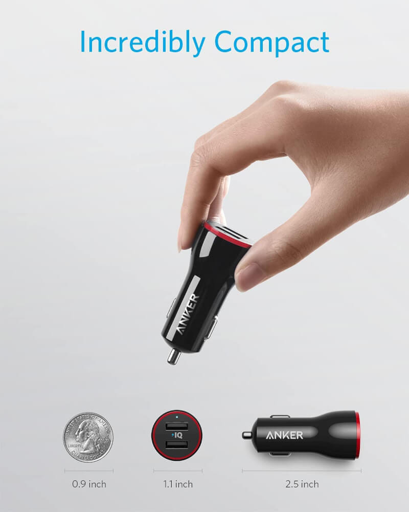 หัวชาร์จในรถยนต์ Anker PowerDrive 2 (2xUSB 24W) - AK17 