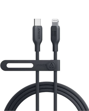 สายชาร์จเร็ว iPhone USB-C to Lightning (Anker 542 Bio-Based) ยาว 180cm สีดำ - AK383