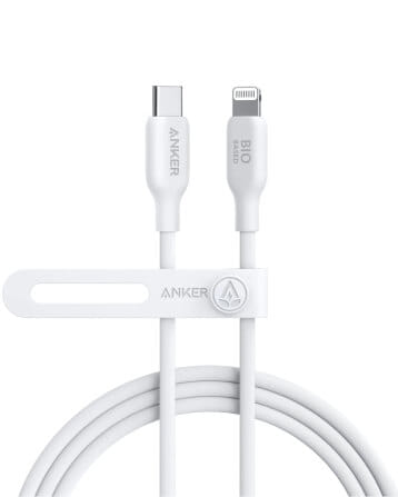 สายชาร์จเร็ว iPhone USB-C to Lightning (Anker 542 Bio-Based) ยาว 180cm สีขาว - AK384_0