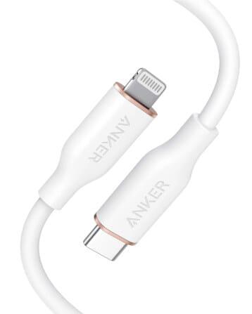สายชาร์จเร็ว iPhone USB-C to Lightning (Anker 642 III Flow) ยาว 90cm สีขาว - AK364_0