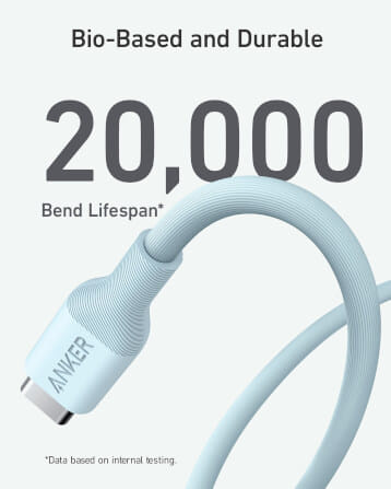 สายชาร์จเร็ว iPhone USB-C to Lightning (Anker 542 Bio-Based) ยาว 90cm สีฟ้า - AK408_2