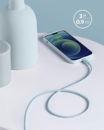 สายชาร์จเร็ว iPhone USB-C to Lightning (Anker 642 III Flow) ยาว 90cm สีฟ้า - AK413_5