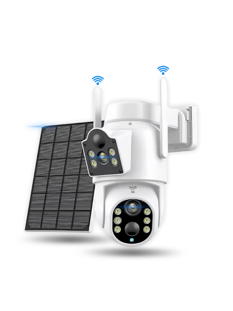 กล้องวงจรปิดโซลาร์เซลล์ SEBO PROMAX SOLAR GEN3 DUO WIFI สีขาว (2 กล้อง)_0