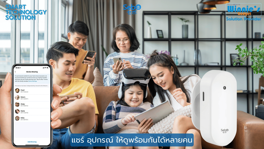 สมาร์ทเซนเซอร์ตรวจจับความเคลื่อนไหวบุคคล SebO IZANAGI PRESENCE