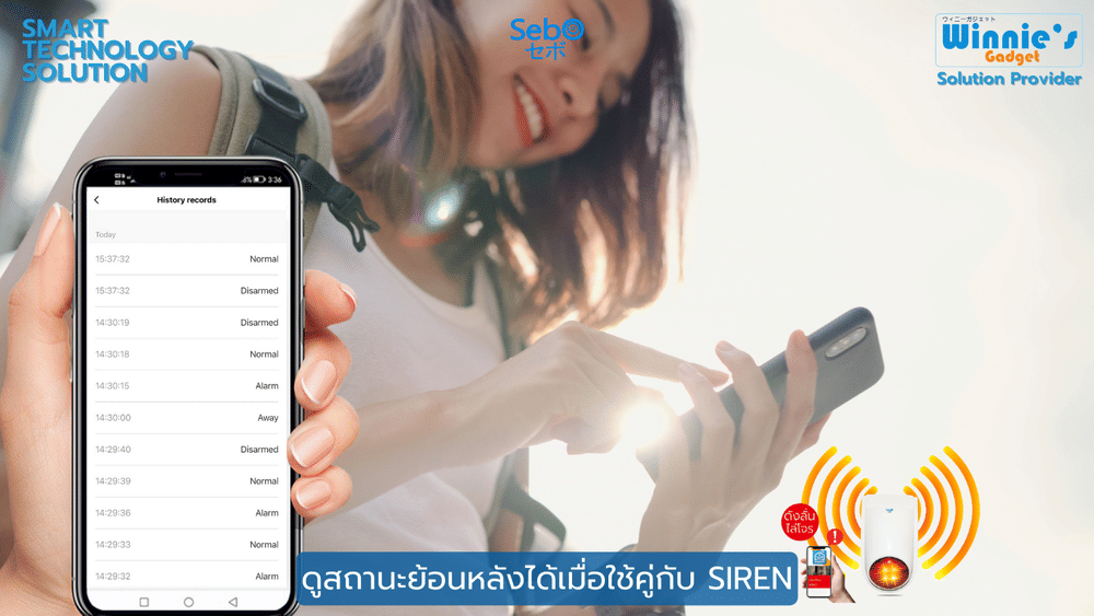 สมาร์ทกันขโมยตรวจคนผ่านระบบไร้สาย SebO IZANAGI WIREFREE 