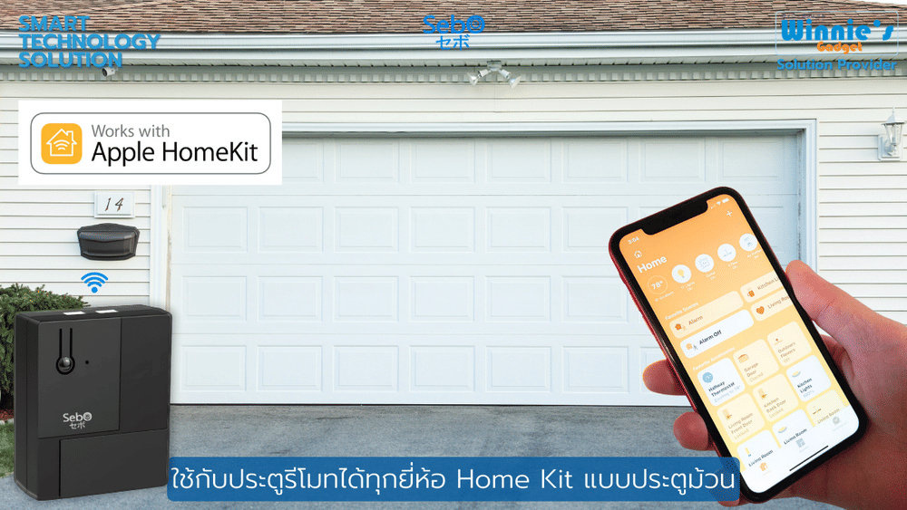 สมาร์ทรีโมทเกทคอนโทรล SebO HomeKit Gate Opener