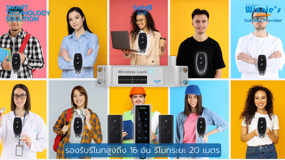 กลอนประตูสมาร์ทดิจิตอลล็อค SebO JIDOOR D7-X