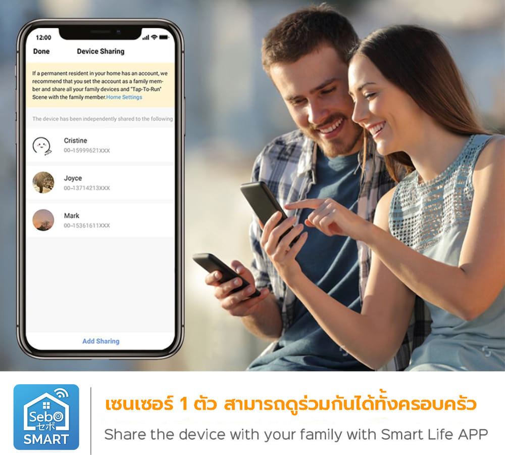 สัญญาณเตือนเปิดปิดประตู Sebo BISHAMON Black 