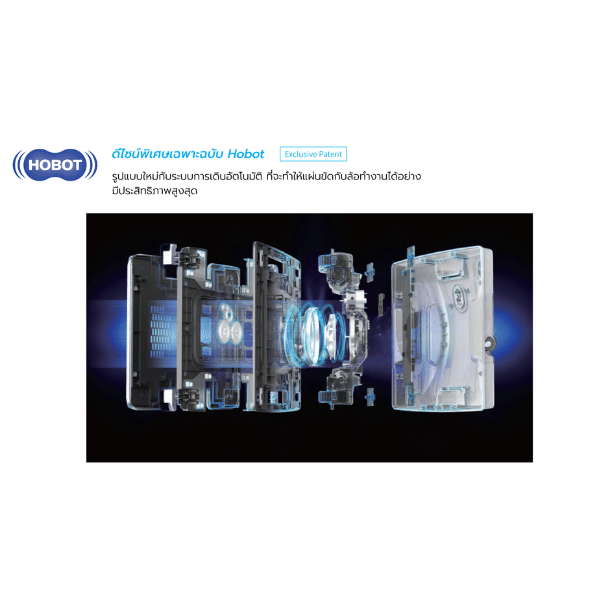 เครื่องทำความสะอาดกระจกและผนัง รุ่น HOBOT S6 PRO มาพร้อมระบบรางขัดคู่ 